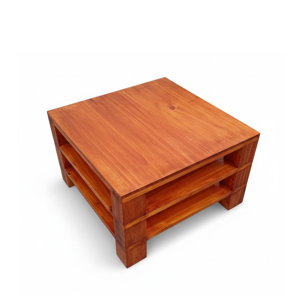Mesa de centro de madera pino Gore  Elegancia Caramelo